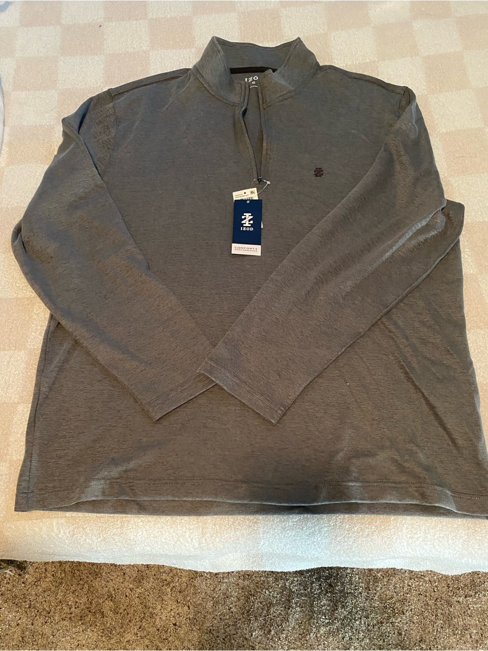 Izod Gray Half-Zip Pullover Sweatshirt
